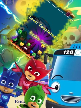 Pj Mask Hero Tayo Bus Bubble游戏截图4