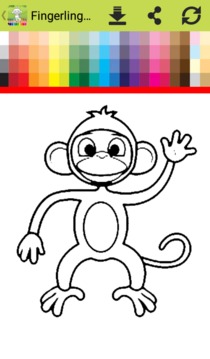 Fingerling Monkeys Coloring Book游戏截图1