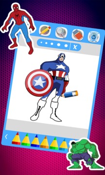 super heroes coloring Spider of Man fans游戏截图3