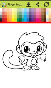 Fingerling Monkeys Coloring Book游戏截图2