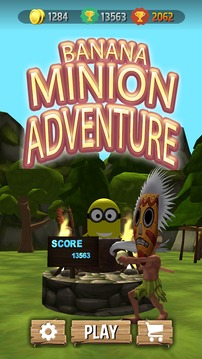 Banana minion game : 3D jungle subway rush游戏截图1