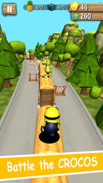 Banana minion game : 3D jungle subway rush游戏截图3