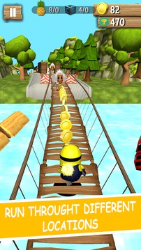 Banana minion game : 3D jungle subway rush游戏截图2