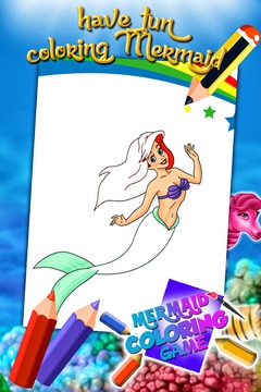 Princess Mermaid Coloring Game游戏截图3