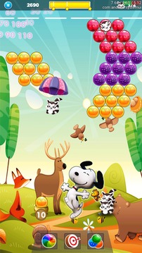 Snoopy Pop Rescue - Bubble Birds Shooter游戏截图2