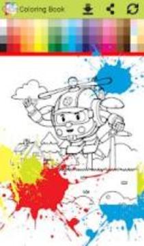 Coloring book : Robot Car Police游戏截图2