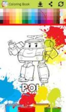 Coloring book : Robot Car Police游戏截图3