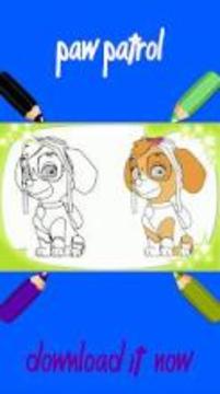 Coloring Book for Paw Patrol Game游戏截图1