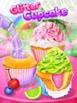 Glitter Cupcake - Trendy & Sparkly Desserts Food游戏截图1