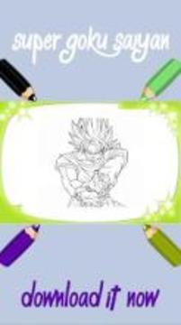 Hero Goku Saiyan Coloring Book游戏截图1