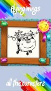 Super Wings Coloring Page游戏截图3