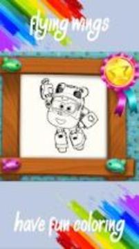 Super Wings Coloring Page游戏截图1