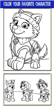 Paw Patrol Coloring book - Coloring Paw Patrol游戏截图1