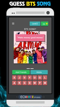 Guess BTS Title Songs by English phrase Quiz Game游戏截图1