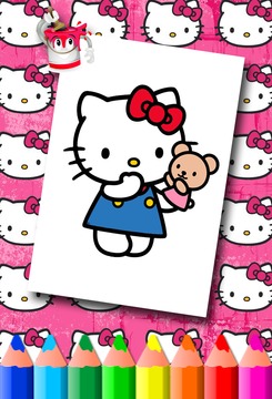 H Kitty Coloring Pages游戏截图2