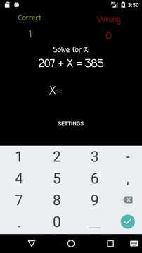 Solve for X Practice : Addition游戏截图1