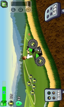 Super Ben Alien Quad Hill Racing - Atv climb top游戏截图1