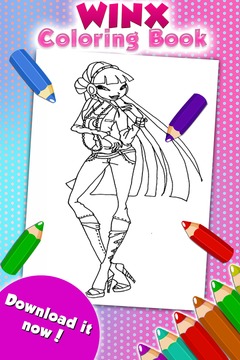 Coloring Game for Winx游戏截图1