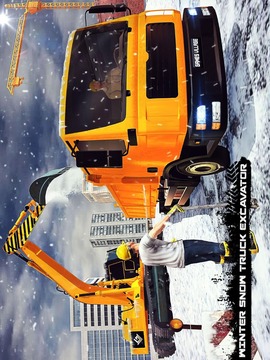 冬季雪卡车挖掘机3D游戏截图5