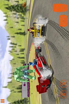 Superhero Tricky Car Stunts and Drift Rider游戏截图3