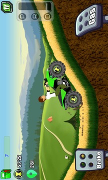 Super Ben Alien Quad Hill Racing - Atv climb top游戏截图4