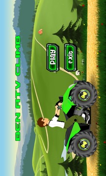 Super Ben Alien Quad Hill Racing - Atv climb top游戏截图2