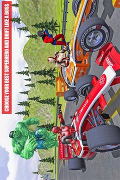 Superhero Tricky Car Stunts and Drift Rider游戏截图4