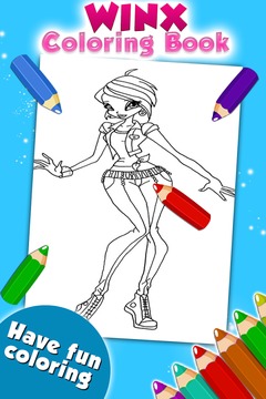 Coloring Game for Winx游戏截图4