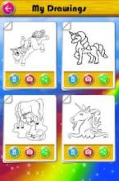 Coloring Little Unicorn Games游戏截图1