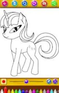 Coloring Little Unicorn Games游戏截图4