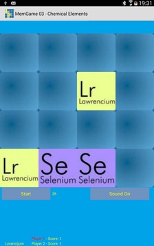 MemGame 03 - Chemical Elements游戏截图2