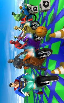 Super Heroes Downhill Stunts Racing游戏截图3