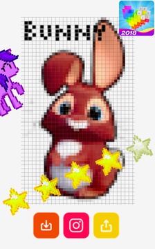 Pixel Art Unicorn - Color by Number: Coloring Book游戏截图2