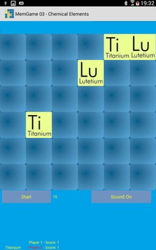 MemGame 03 - Chemical Elements游戏截图1