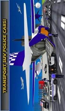 US Police Airplane Cop Dog Transporter Games Free游戏截图5