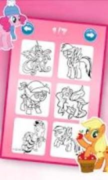 coloring my little pony mlp rainbow游戏截图4