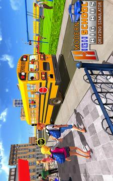 Modern High School Big Bus Driving Simulator游戏截图2