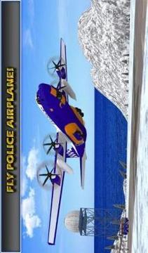 US Police Airplane Cop Dog Transporter Games Free游戏截图1