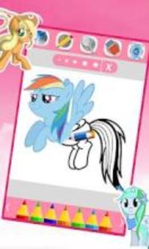 coloring my little pony mlp rainbow游戏截图5