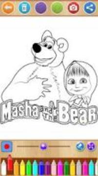 Masha and The Bear Coloring游戏截图3