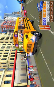 Modern High School Big Bus Driving Simulator游戏截图3