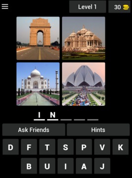 4 Pictures 1 word quiz 2018游戏截图3