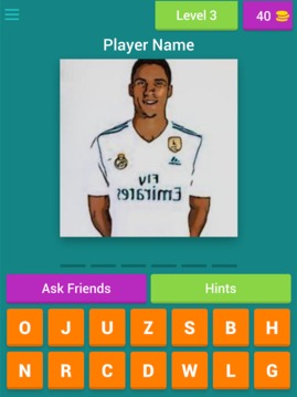 Real Madrid Player Quiz游戏截图1