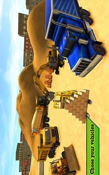 Modern City Site Construction Truck 3D Sim Game游戏截图4