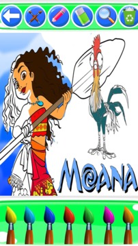 coloring moana游戏截图5