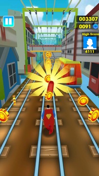 Super Heroes Subway Surf 3D游戏截图4