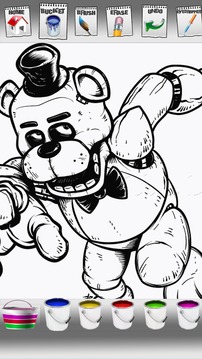 Five nights coloring book game游戏截图3