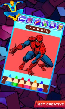 spider of man coloring super heroes fans游戏截图3