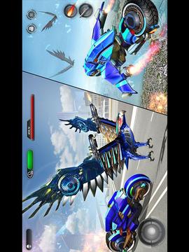 Police Flying Bike Eagle Robot Transforming Game游戏截图5