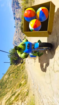 Superheroes Downhill Racing Bike游戏截图2